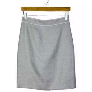 NWT Loro Piana Brooks Brothers $268 Silk Wool Linen Pencil Skirt 4 Luxury Chic